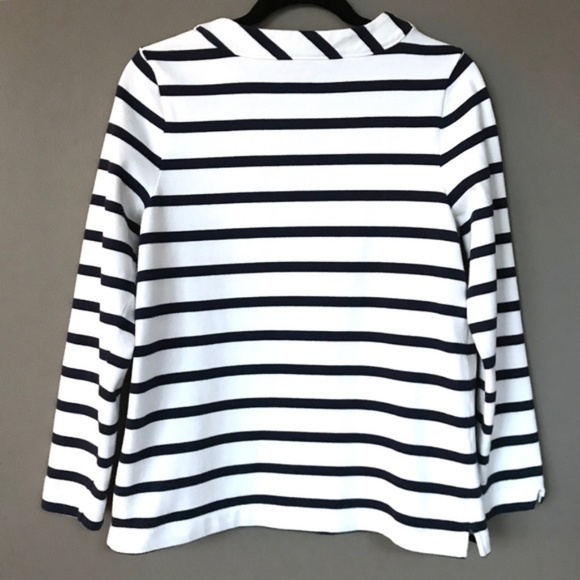 Kate Spade St. Tropez Striped Bow Long Sleeve Top - Picture 8 of 8